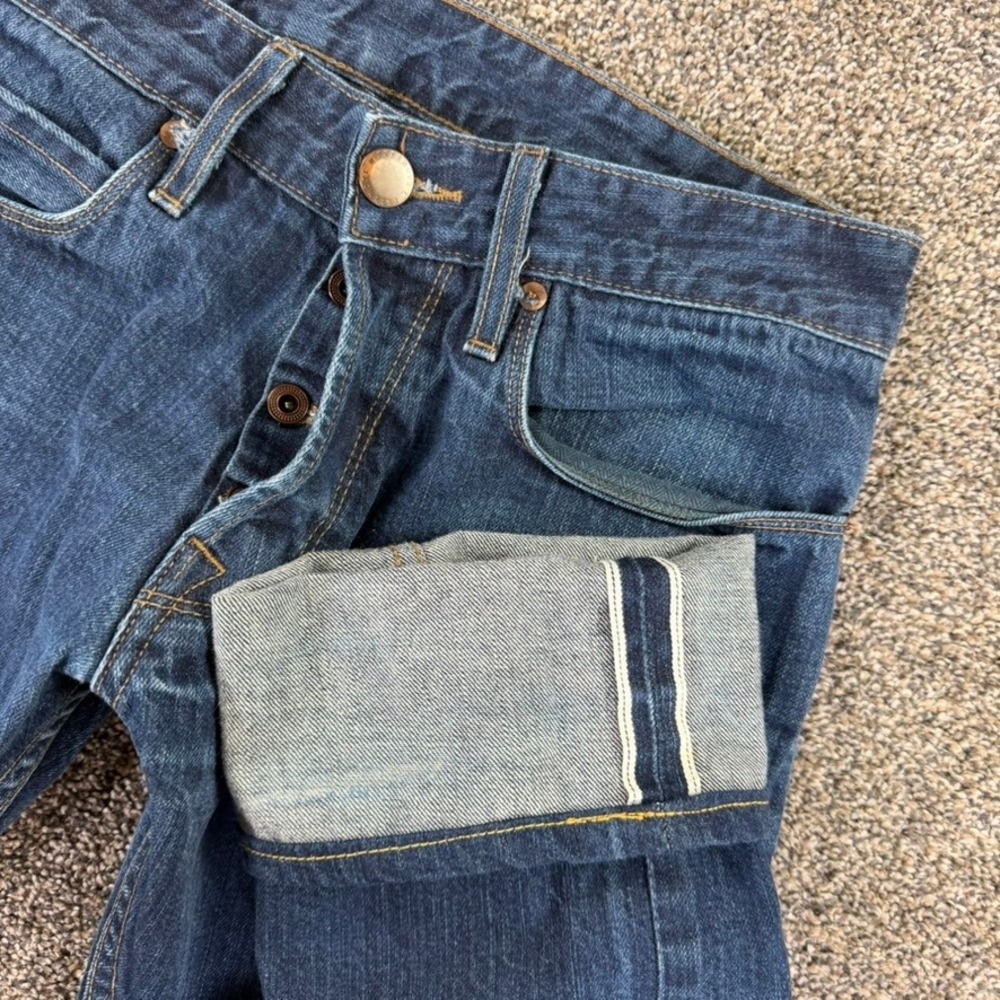 Freenote Cloth Selvedge Denim Jeans Mens 30 Dark Wash Button Fly